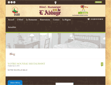 Tablet Screenshot of hoteldelabbaye-lascaux.com